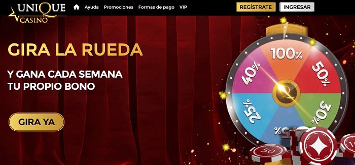 gira la rueda de UniqueCasino