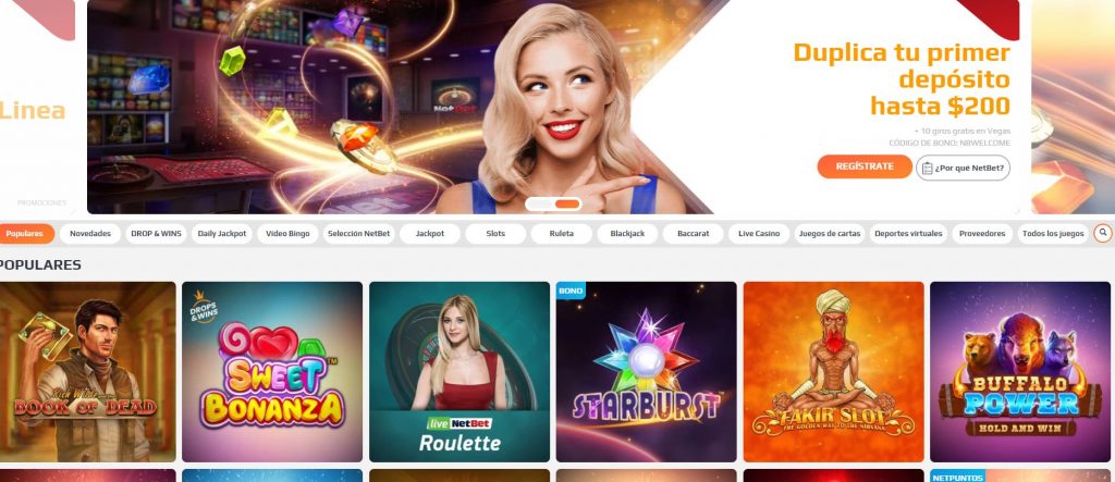 Juegos de casino de Netbet