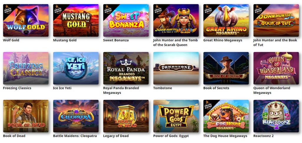 Máquinas tragamonedas, slots e tragaperras de Royalpanda