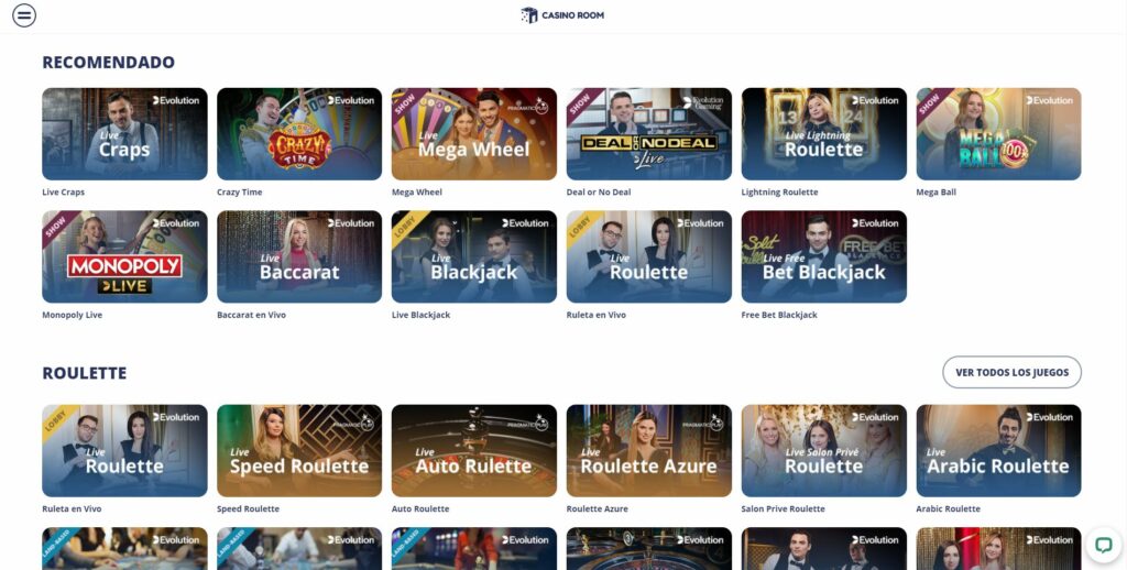 Disfruta del casino en vivo y juega a tu juego favorito en
